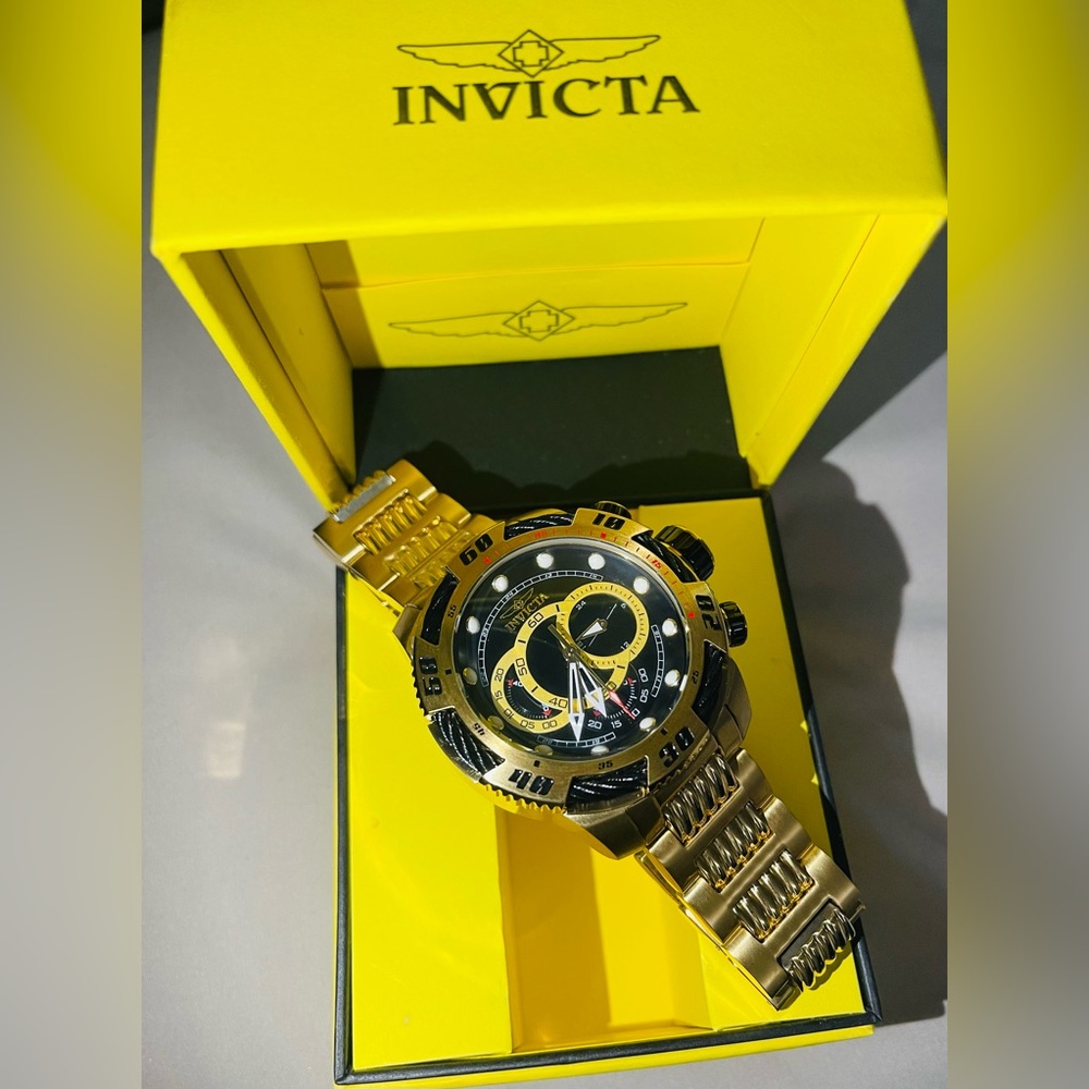 INVICTA men’s watch 50 mm gold